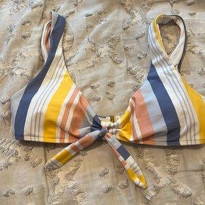colorful striped swim top